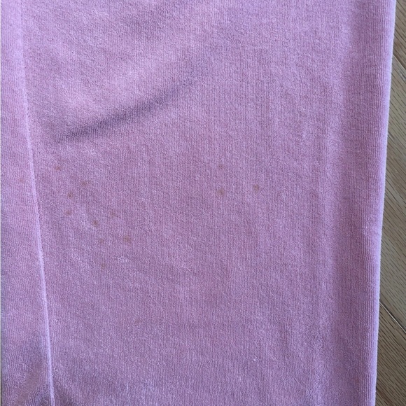 Vintage Y2K Juicy Couture Pink Terry Low Rise Pink Small Crop Slim Wide Leg Pant - Picture 12 of 12